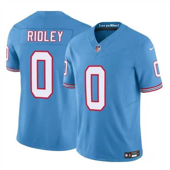 Men & Women & Youth Tennessee Titans #0 Calvin Ridley Blue 2023 F.U.S.E. Throwback Limited Football Stitched Jersey